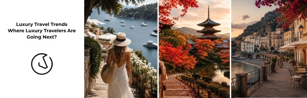Luxury travel trends 2026 featuring exclusive luxury travel destinations, private yacht experiences, and bespoke travel journeys